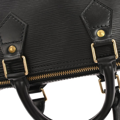 Louis Vuitton Black Epi Speedy 25 Handbag M43012