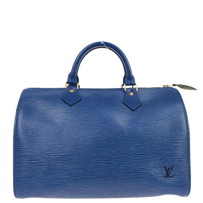 Louis Vuitton Blue Epi Speedy 30 Handbag M43005