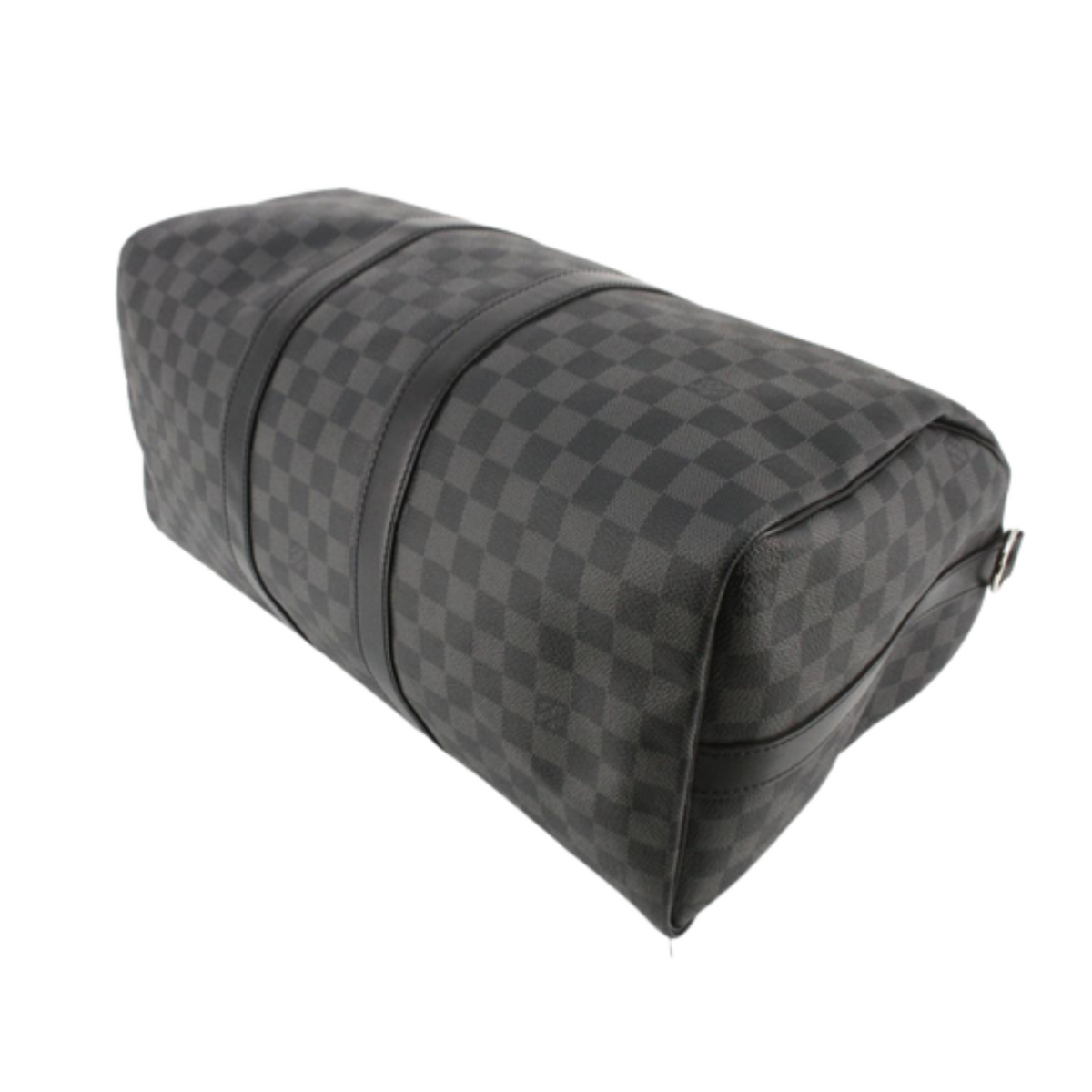 Louis Vuitton Black Canvas Keepall Bandouliere 45 travel bag