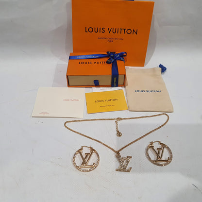 Louis  Vuitton Necklace, Earrings and Brooch Set
