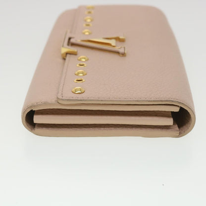 Louis Vuitton Pink Leather Capucines wallet accessories