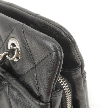CHANEL Matelasse Caviar Skin Chain Tote Bag Black A67294