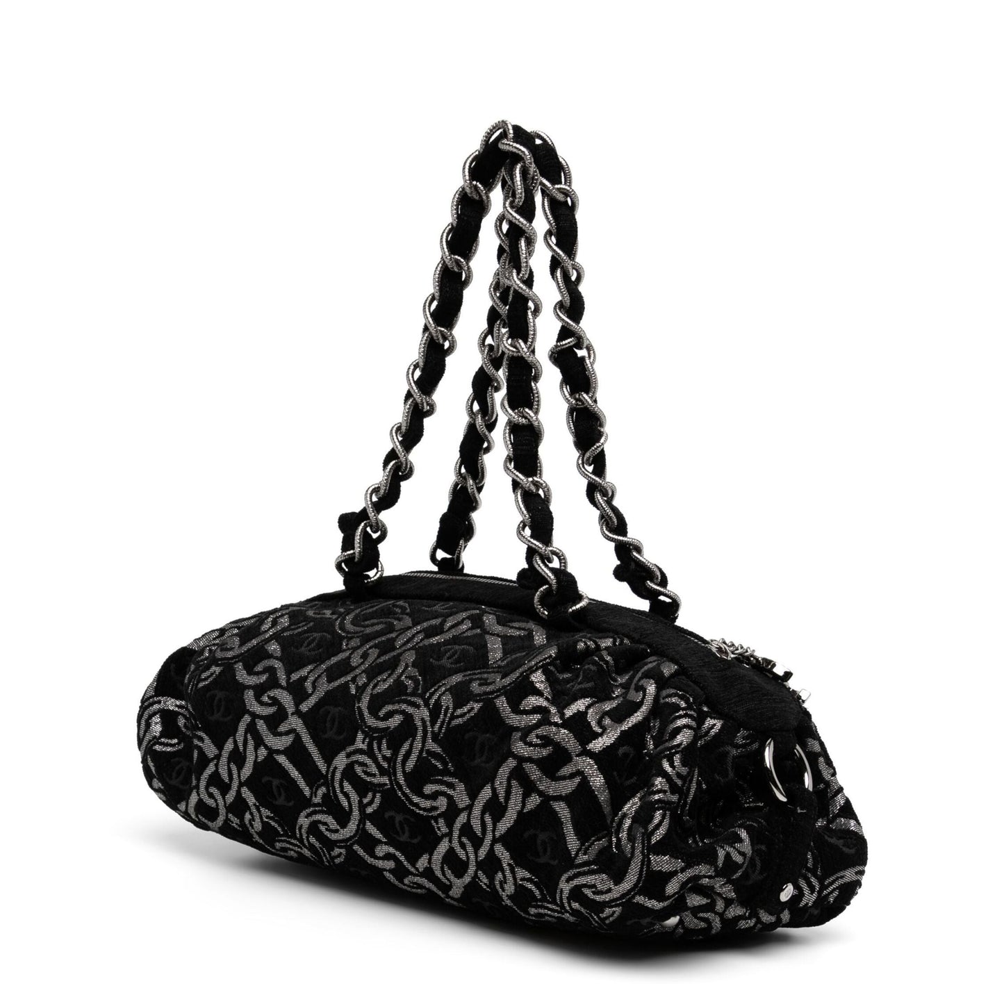 Denim Chain Bowler Bag