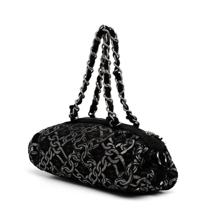 Denim Chain Bowler Bag