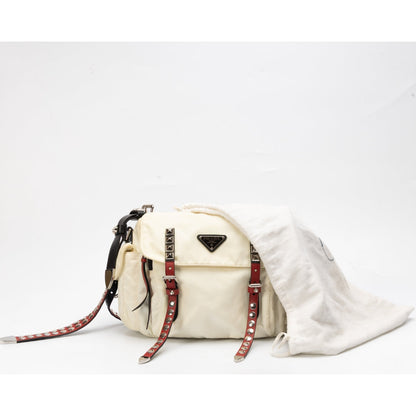 Prada New Vela Studded Messenger Bag