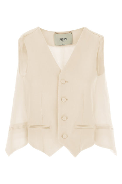 Fendi Women Cut Out Deconstructed Vest