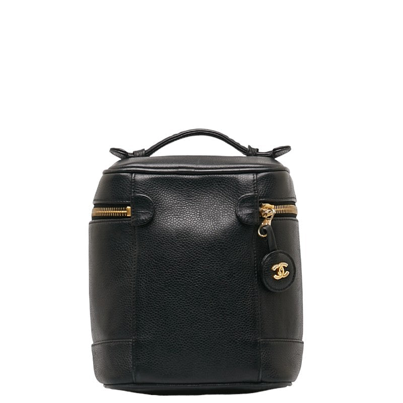 CHANEL DECACOCOMARK Handbag Vanity Bag Black Caviar S  CHANEL