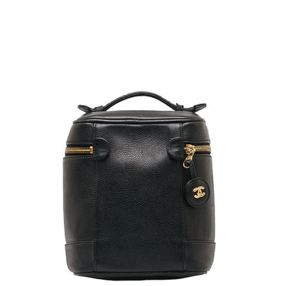 CHANEL DECACOCOMARK Handbag Vanity Bag Black Caviar S  CHANEL