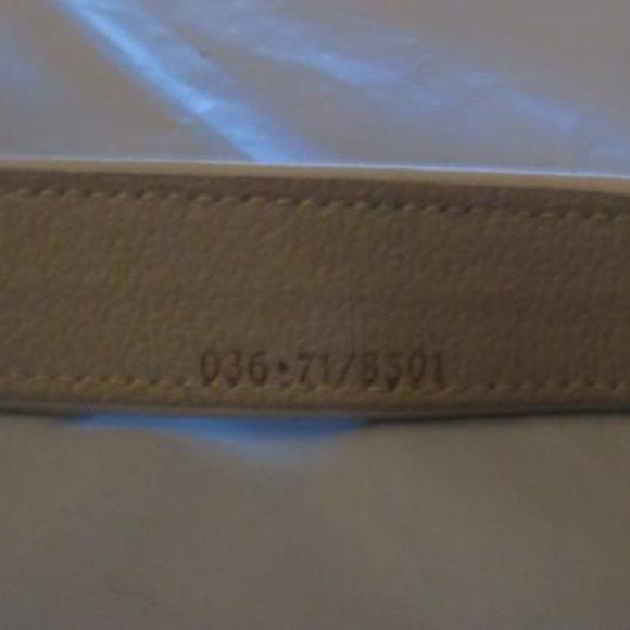Vintage Early Gucci Navy Blue & White Belt
