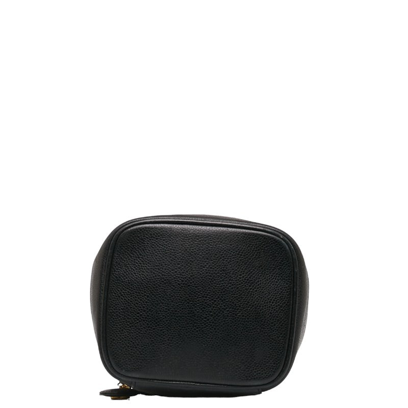 CHANEL DECACOCOMARK Handbag Vanity Bag Black Caviar S  CHANEL
