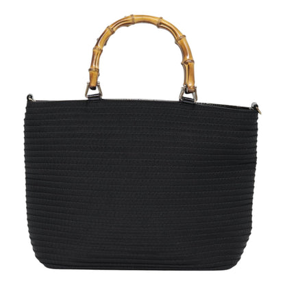 Gucci Bamboo Black Synthetic Handbag