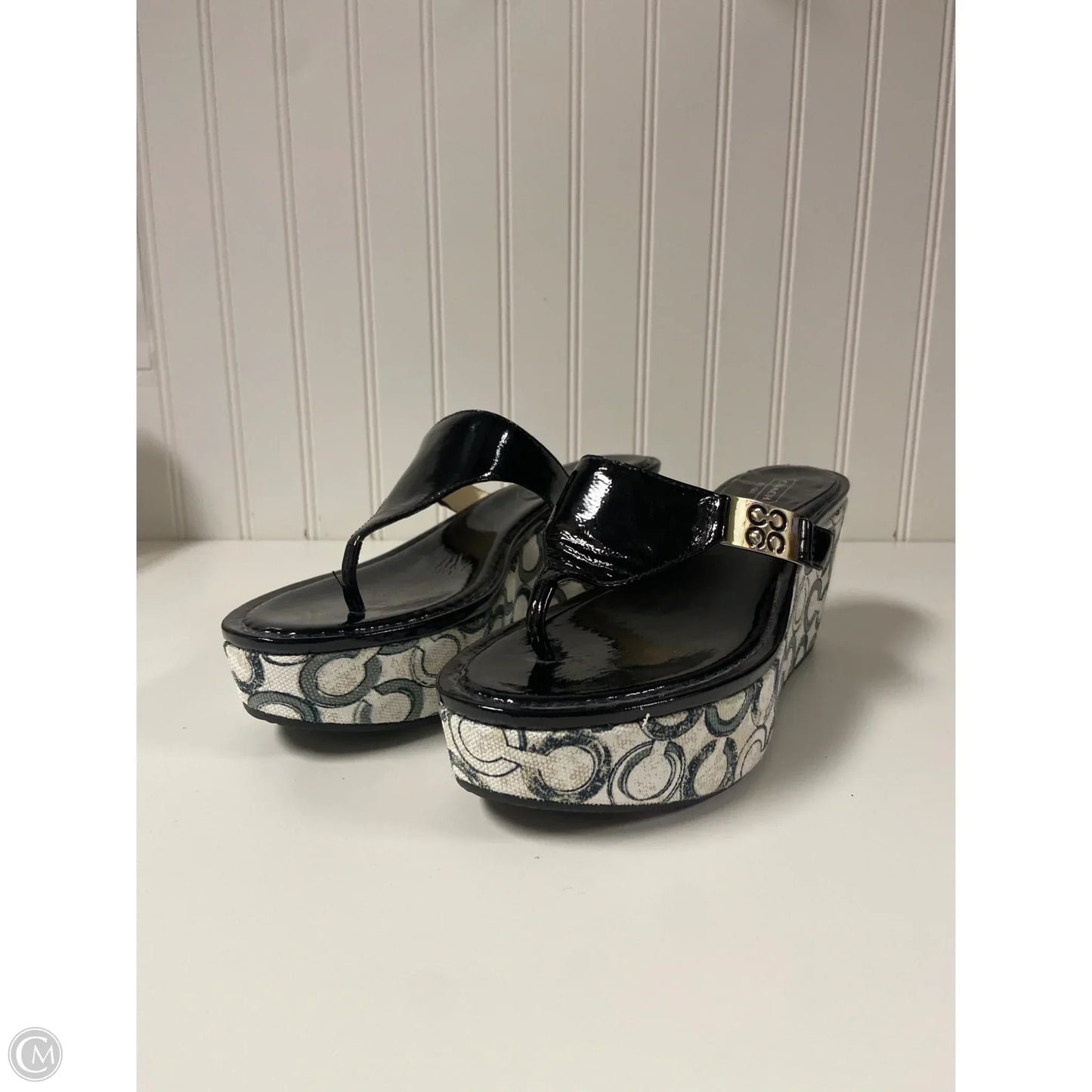 Sandals Designer By Coach In Black, Size: 10