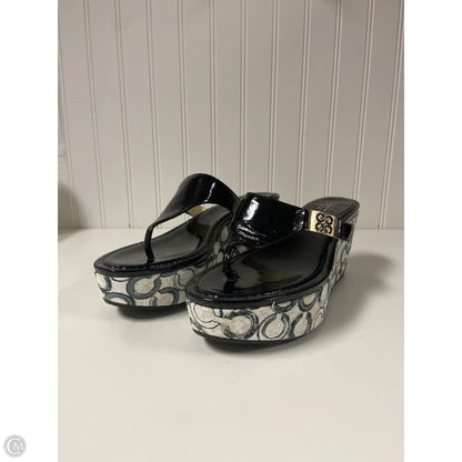 Sandals Designer By Coach In Black, Size: 10