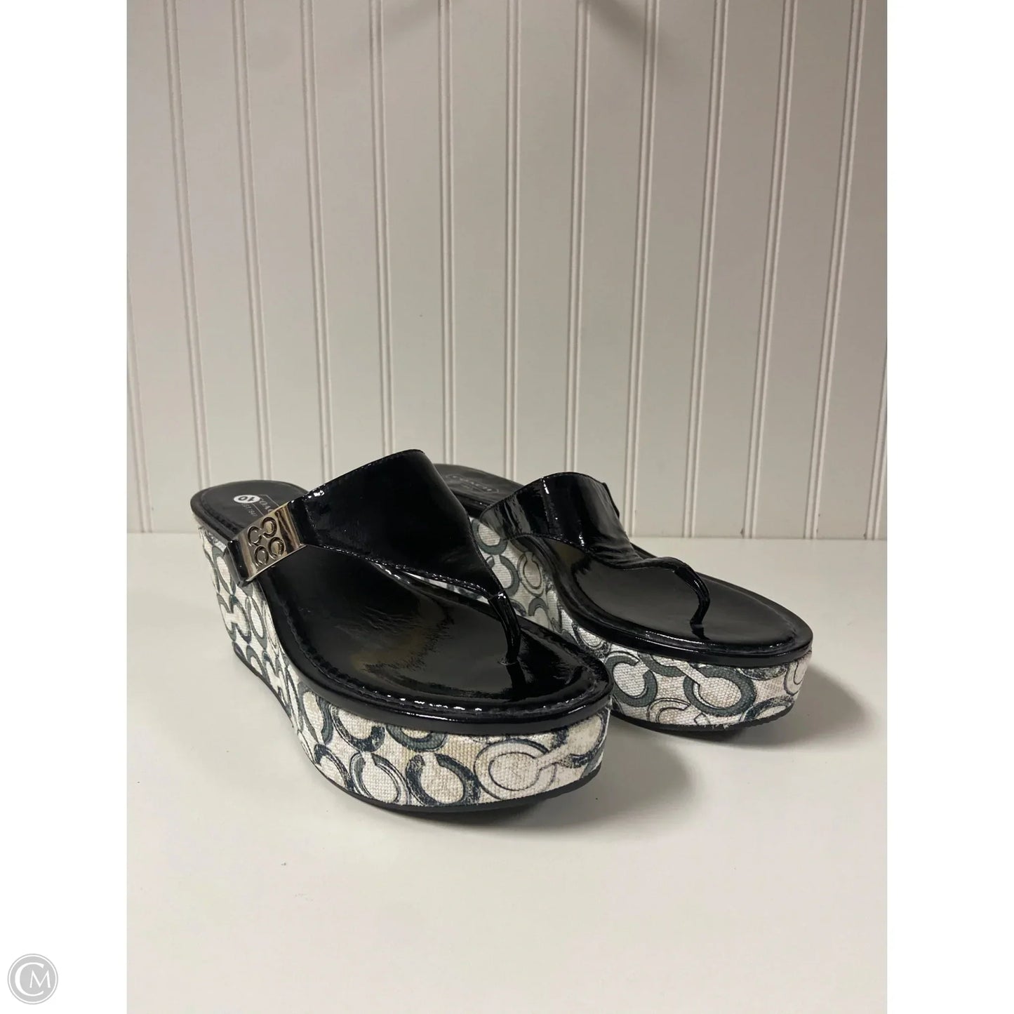 Sandals Designer By Coach In Black, Size: 10
