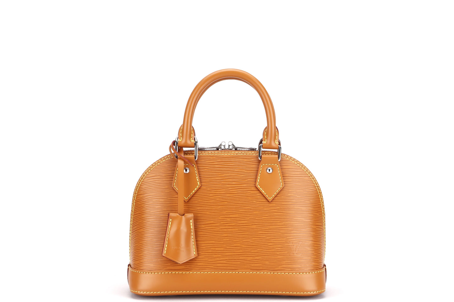 LOUIS VUITTON M57540 ALMA BB, GOLD MIEL EPI LEATHER, WITH STRAP, KEYS, LOCK, DUST COVER & BOX