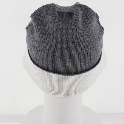 CHANEL Knit cap Wool, Silk, Cashmere White Sports line COCO Mark Women Used