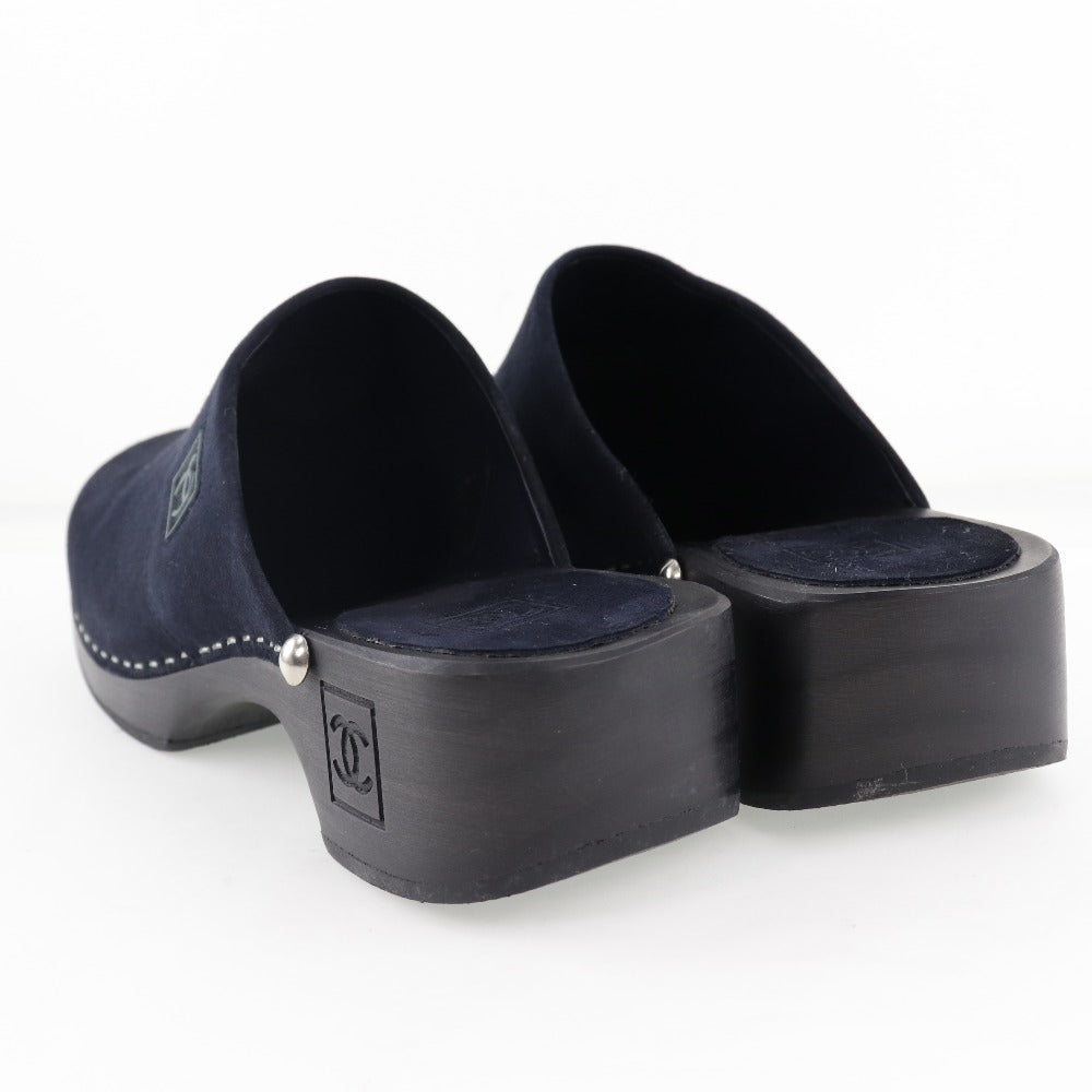 CHANEL Sandals G21635X01036 Suede black 04A unisex(Unisex) 36 Used