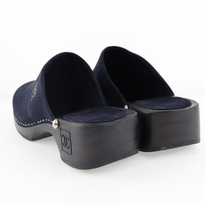 CHANEL Sandals G21635X01036 Suede black 04A unisex(Unisex) 36 Used