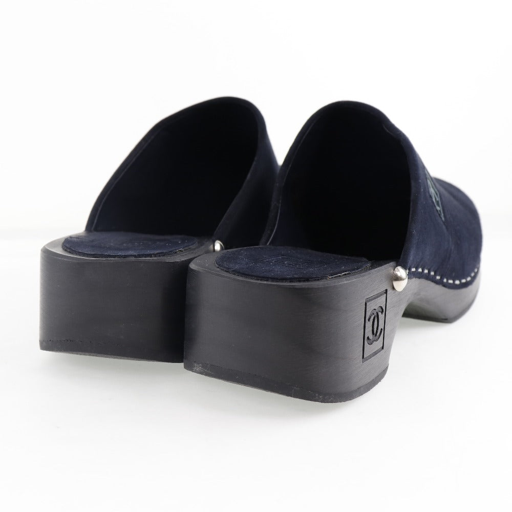 CHANEL Sandals G21635X01036 Suede black 04A unisex(Unisex) 36 Used