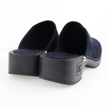 CHANEL Sandals G21635X01036 Suede black 04A unisex(Unisex) 36 Used