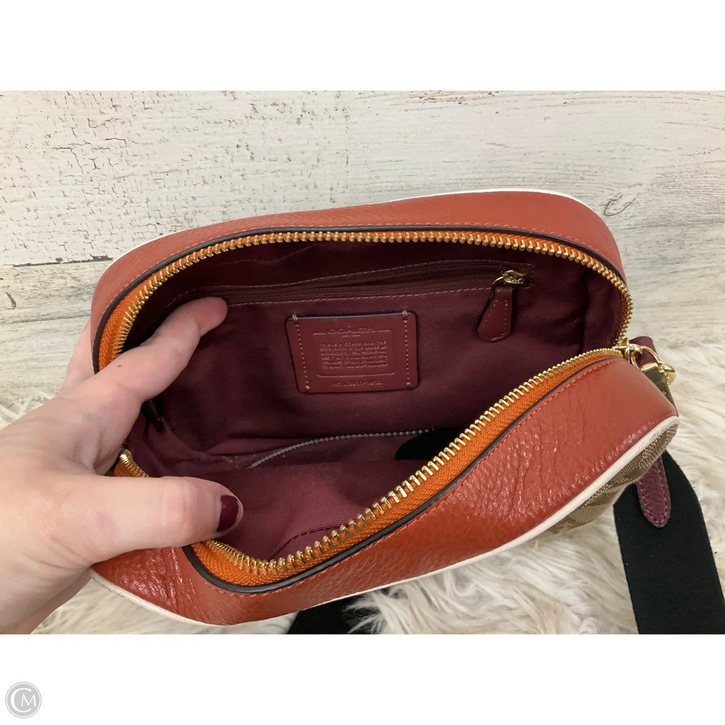 Crossbody Designer By Coach, Size: Medium
