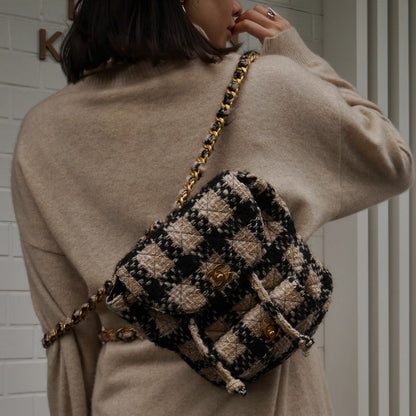 CHANEL Tweed DUMA Backpack Medium 40328