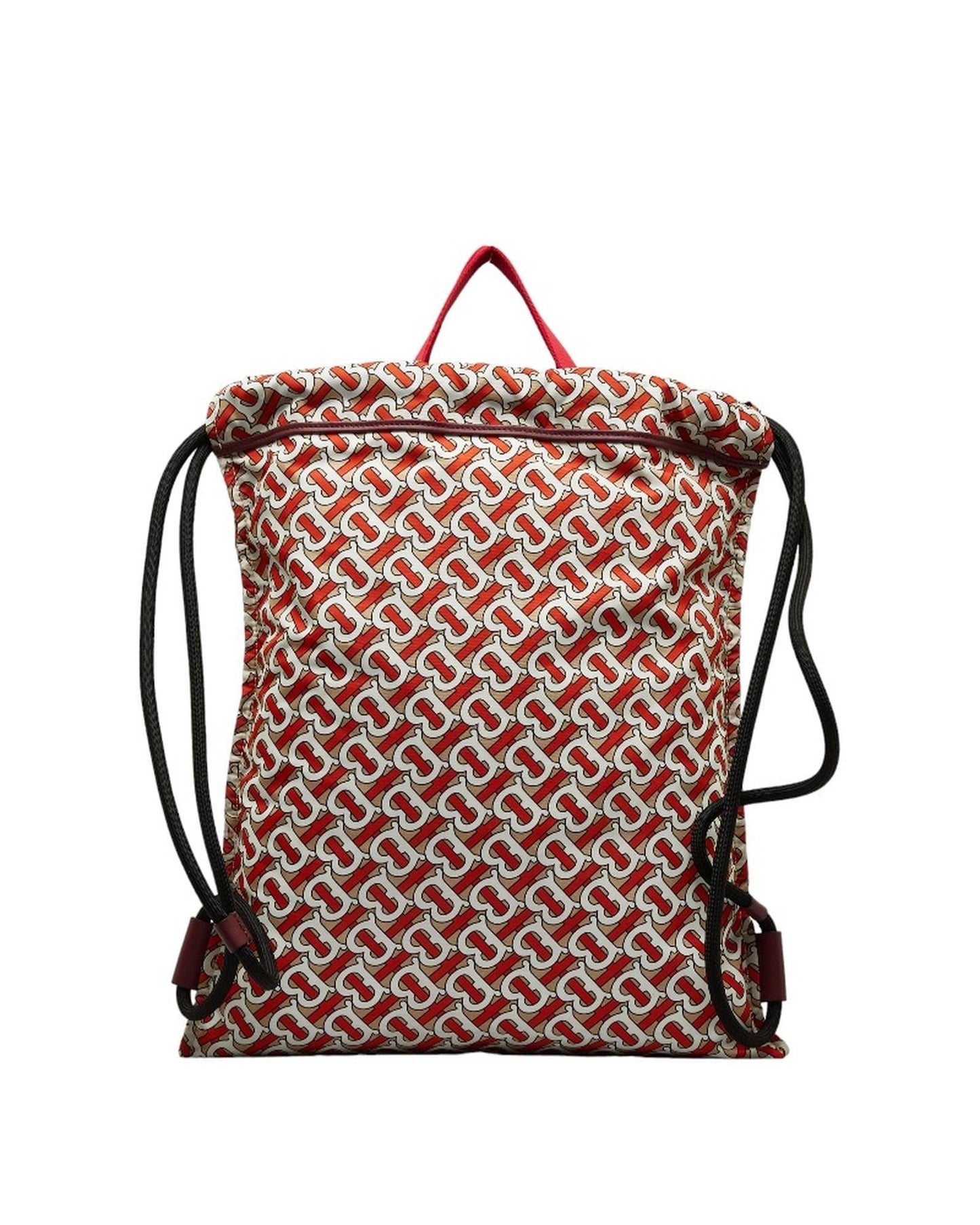 BURBERRY Women's Nylon Drawstring Backpack Bag in Red