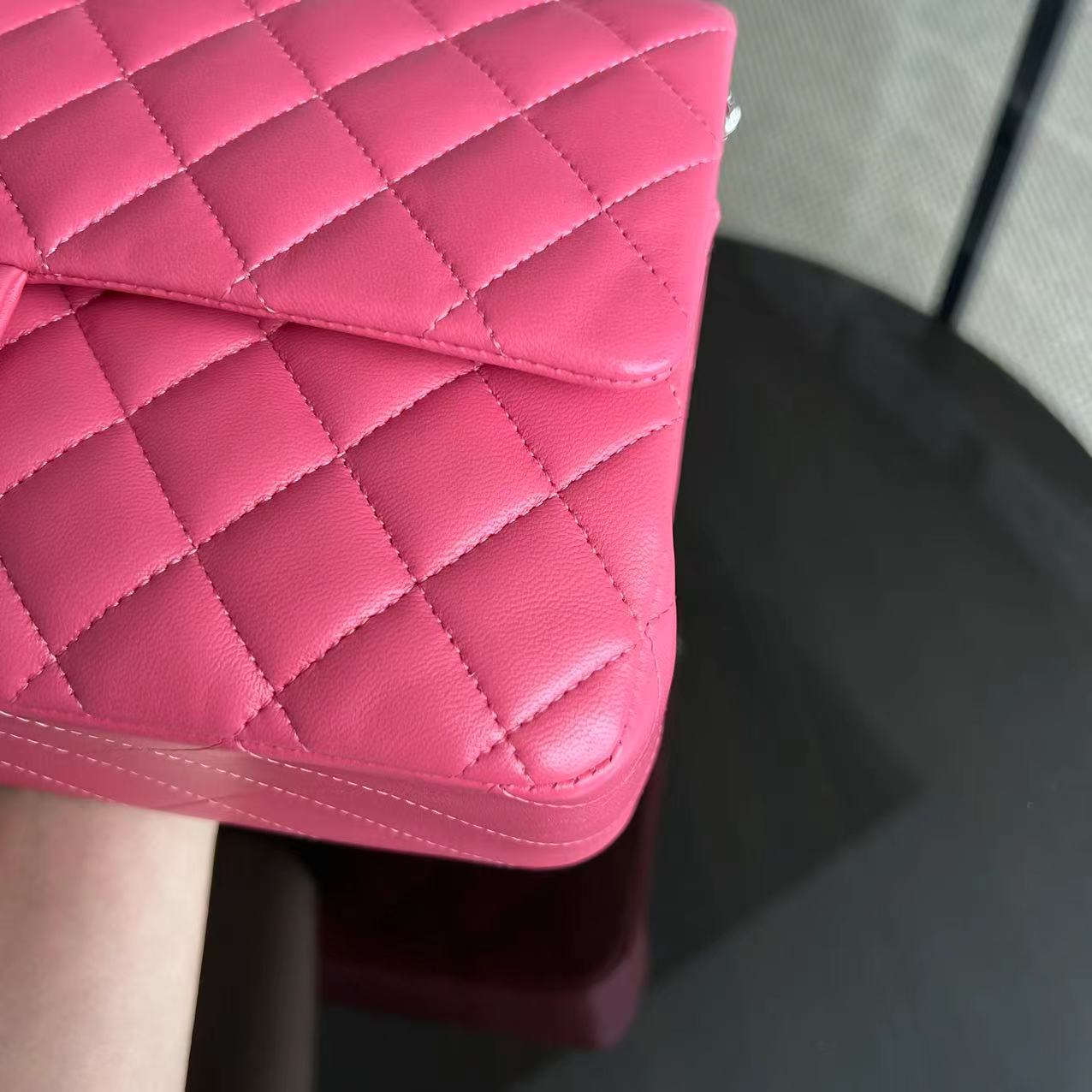 *Un, Full Set, Receipt* Classic Flap Medium Quilted Lambskin Pink Series 29