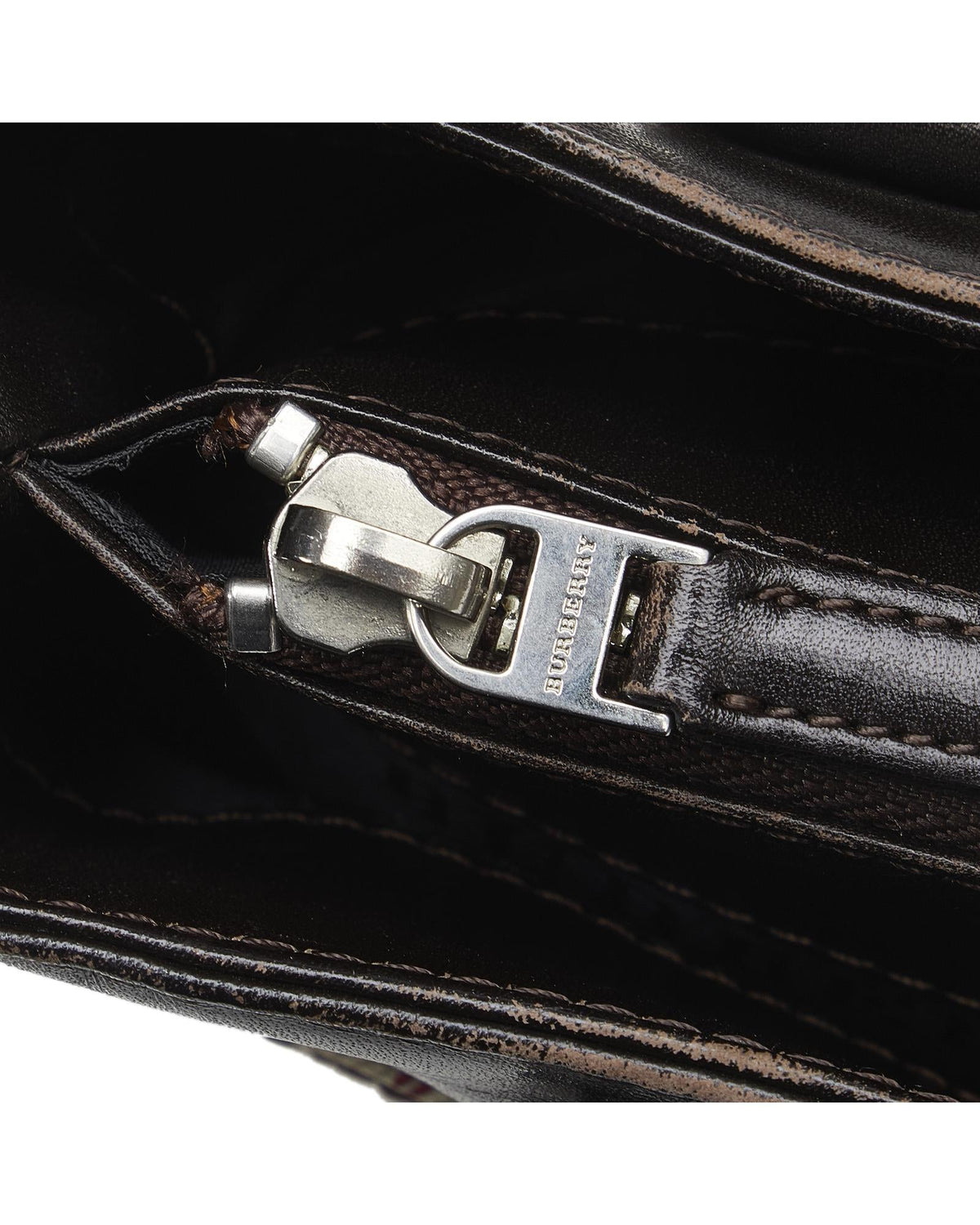 BURBERRY Women's Canvas and Leather Handbag in Brown