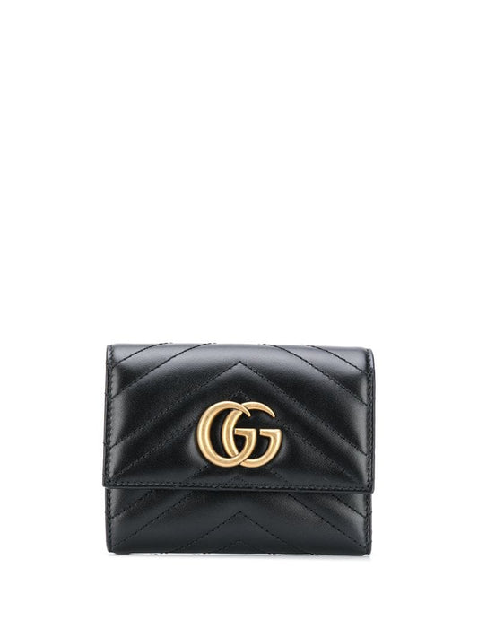 Gucci - GG Marmont wallet - women - Leather - One Size - Black
