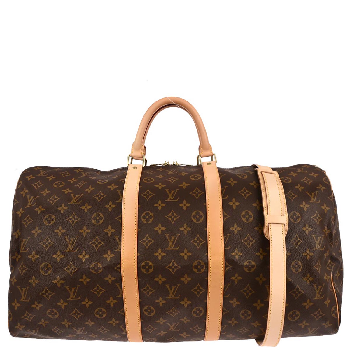 Louis Vuitton 2002 Monogram Keepall Bandouliere 55 Duffle Bag M41414