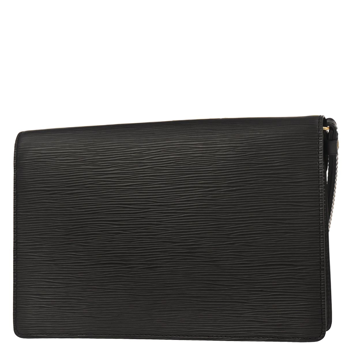 Louis Vuitton 2001 Black Epi Pochette Serie Dragonne Clutch Bag M52612