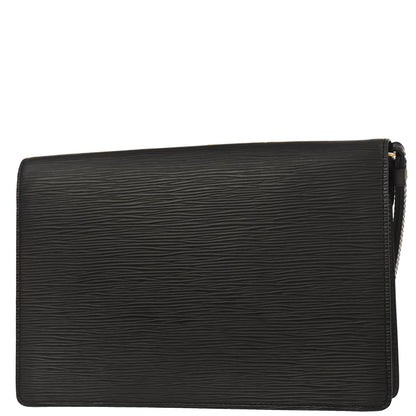 Louis Vuitton 2001 Black Epi Pochette Serie Dragonne Clutch Bag M52612