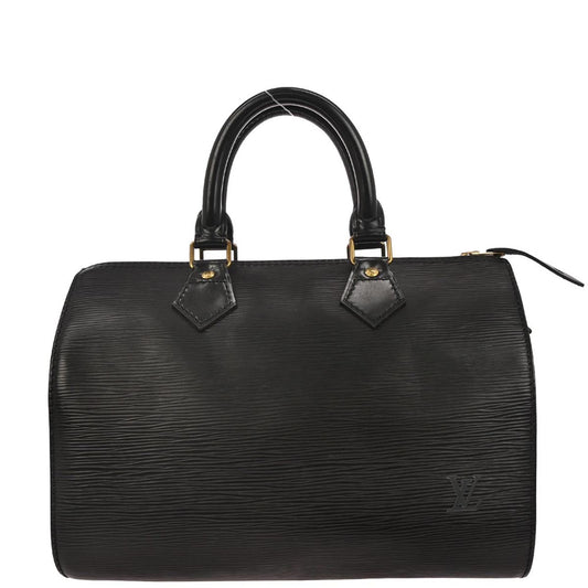 Louis Vuitton 1990 Black Epi Speedy 25 Handbag M43012