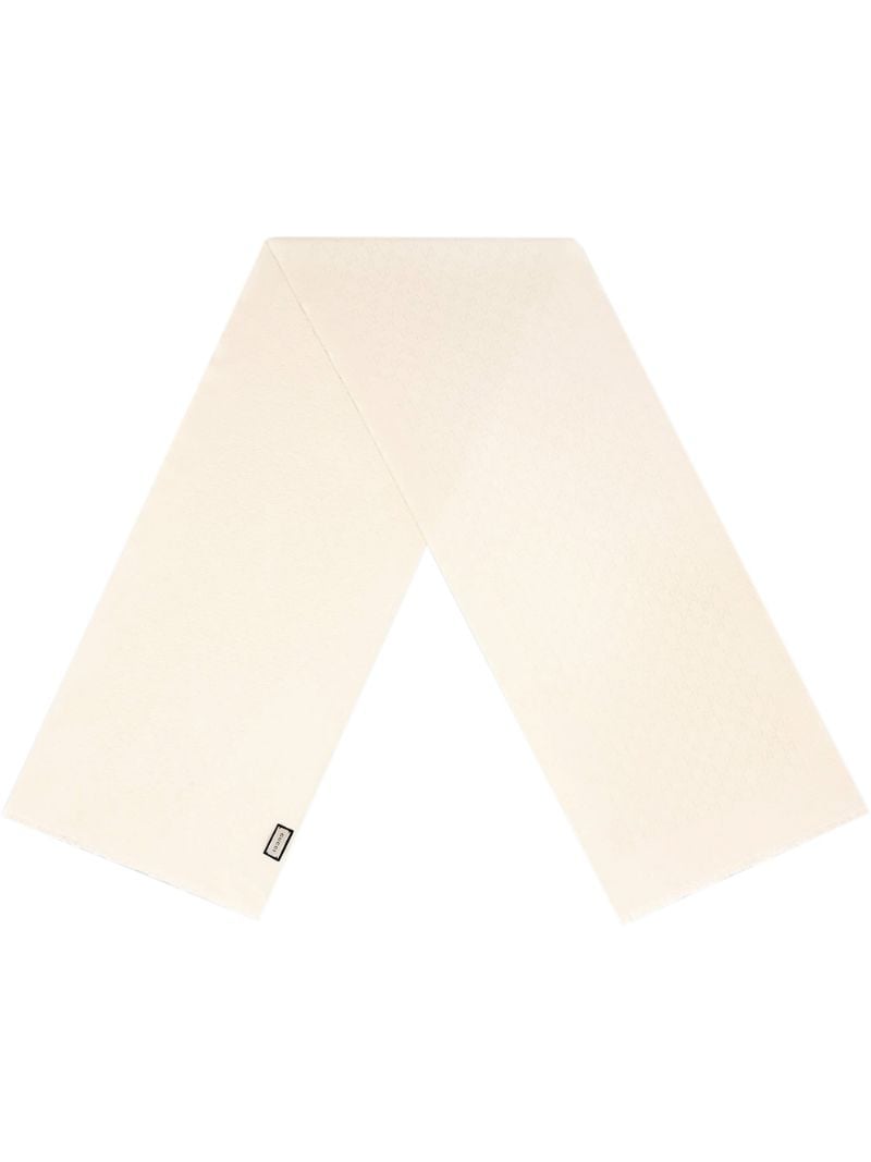 Gucci - GG jacquard cashmere scarf - women - Cashmere - One Size - White