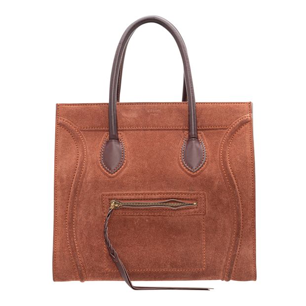 Celine Suede And Leather Medium Phantom Cabas Bag