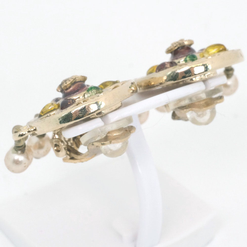 Chanel Coco Mark Earrings Fake Pearl 07P