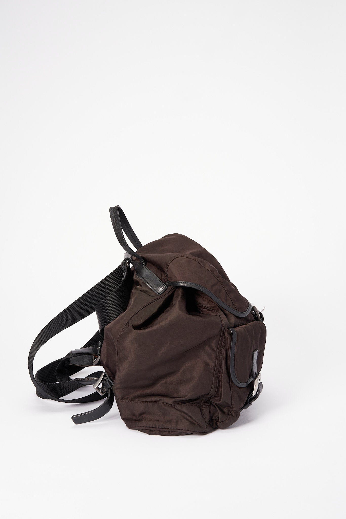 Prada Brown Nylon Backpack