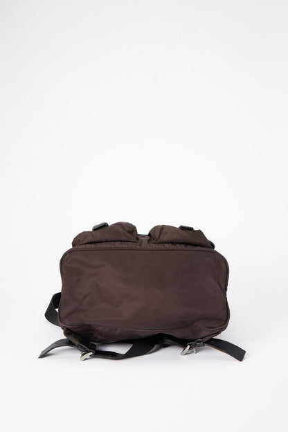 Prada Brown Nylon Backpack