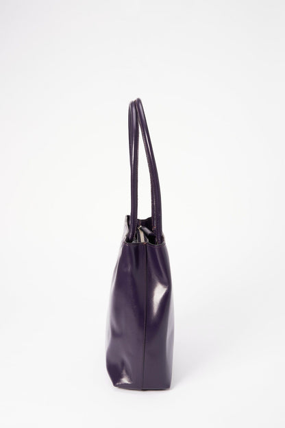 Prada Purple Leather Tote