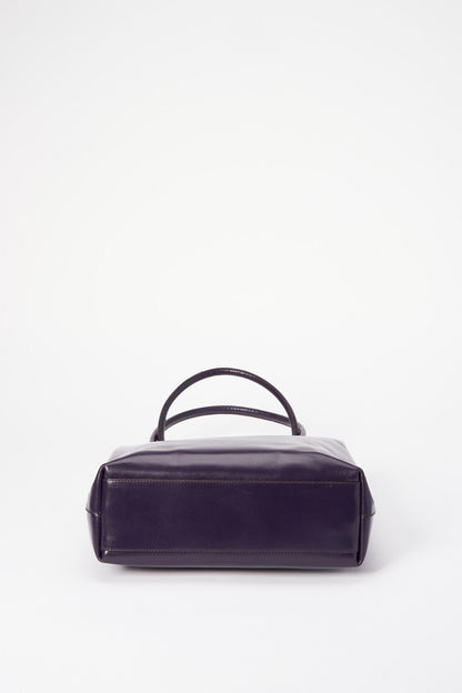 Prada Purple Leather Tote