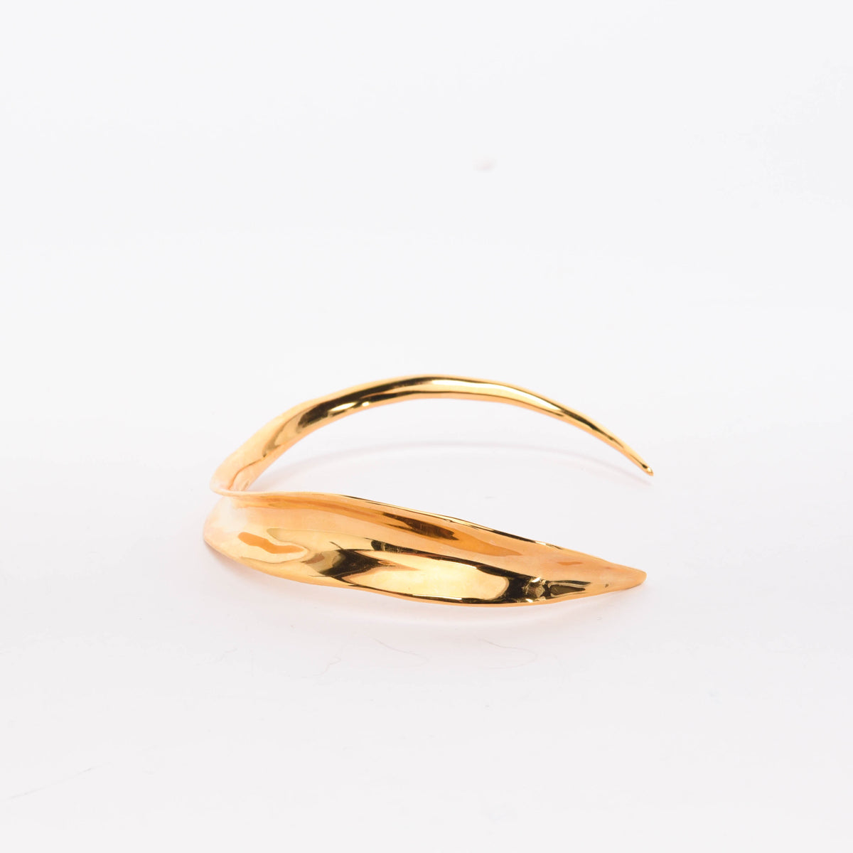 Saint Laurent Gold Tone Torc Choker Necklace