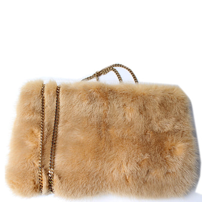 Gucci 005.1808 Flap Bag Mink and Ostrich Vintage
