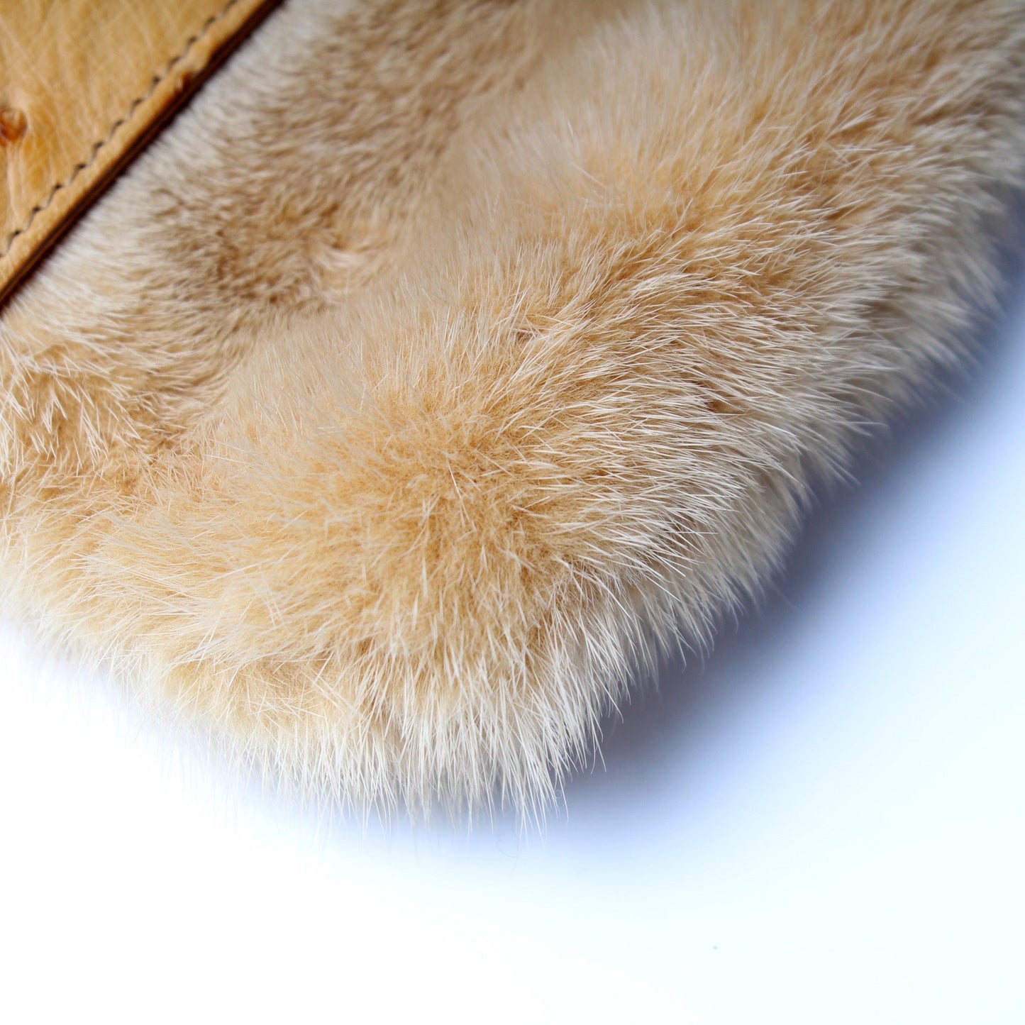 Gucci 005.1808 Flap Bag Mink and Ostrich Vintage