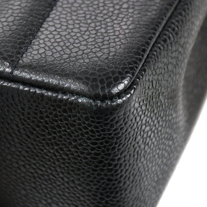Chanel 1991-1994 Black Caviar Medium Vertical Stitch Classic Single Flap Bag