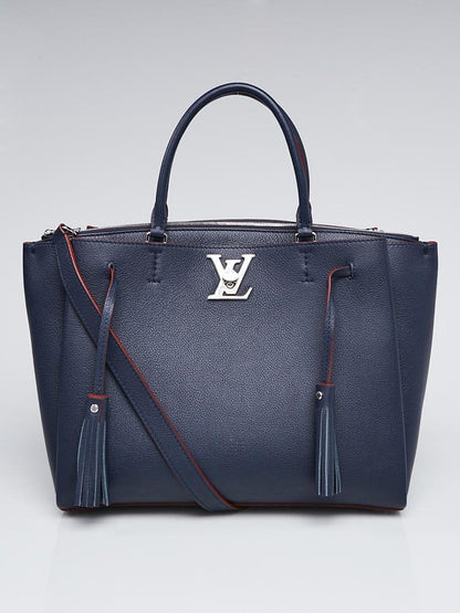 Louis Vuitton Lockmeto Handbag Luxury Leather Marine Rouge