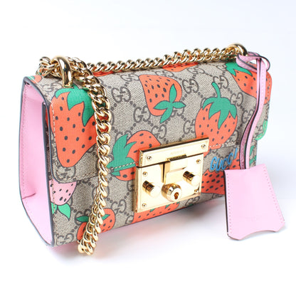 409487 Padlock Guccissima Small Strawberry
