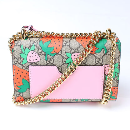 409487 Padlock Guccissima Small Strawberry
