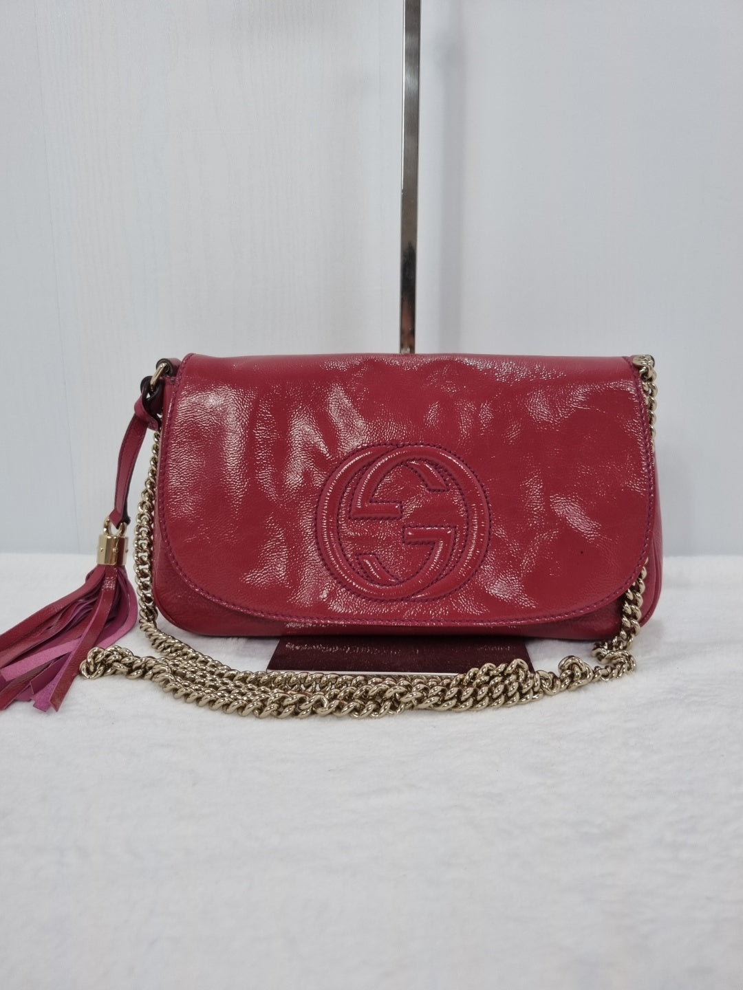 Gucci Soho Enamel Chain Bag Pink 336752 33079712