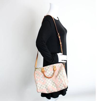 Speedy 30 Bandouliere Damier Azur Tahitienne